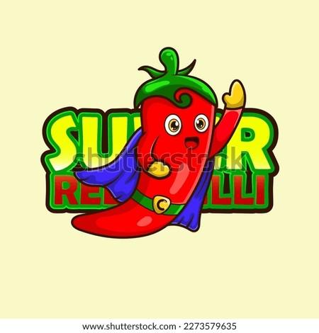 Vector illustration of super hot chili mascot.