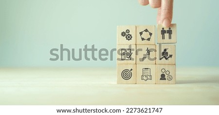Onboarding new employee process concept. Ensuring that the new employees are able to hit the ground running with their new team. Staff induction practices and organizational socialization. Royalty-Free Stock Photo #2273621747