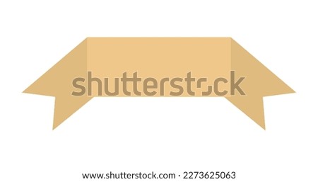 Blank yellow banner on white background