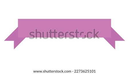 Blank violet banner on white background