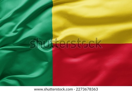  Waving national flag of Benin
