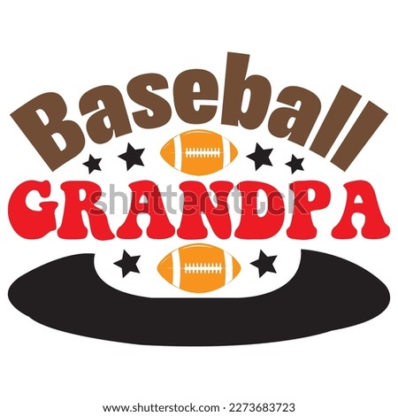 Baseball Grandpa T-Shirt Design Vector File