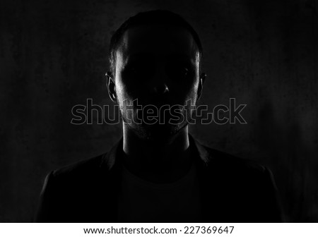 Unknown male person silhouette Royalty-Free Stock Photo #227369647