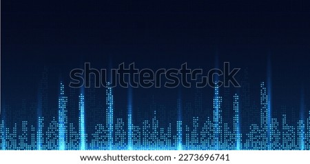 City is made of small pixels, representing a smart city with the use of modern technology to help manage the well-being of people and the economy to grow even more Royalty-Free Stock Photo #2273696741