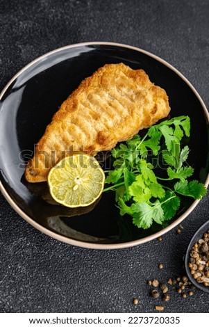 cod fish fried seafood meal food snack on the table copy space food background rustic top view  pescatarian diet