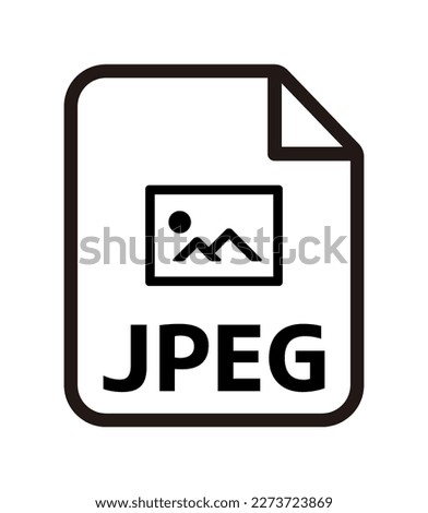 File formats vector icon illustration | .jpg , JPEG Royalty-Free Stock Photo #2273723869