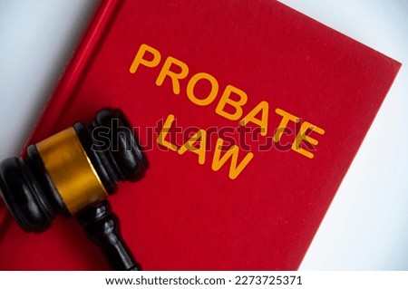 Probate law book with gavel on white background. Probate law concept and copy space. Royalty-Free Stock Photo #2273725371