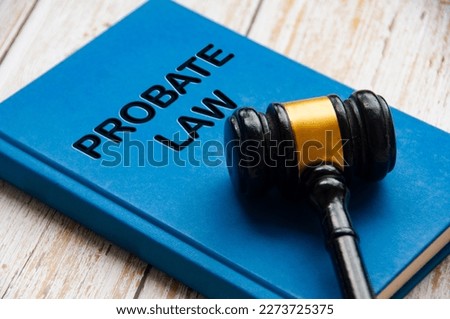 Probate law book with gavel on white background. Probate law concept and copy space. Royalty-Free Stock Photo #2273725375