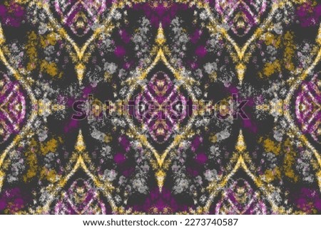Geometric kilim ikat pattern with grunge texture and Rug Boho Style ethnic motifs, pixel image, mixed ethnic design pattern with distressed texture and effect,Design for printing business.