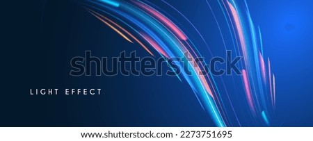 Motion striped light effect with fluid color. Abstract shining wave background. Magic screen design Royalty-Free Stock Photo #2273751695