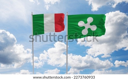 The flag of Lombardy is one of the official symbols of the region of Lombardy, Italy