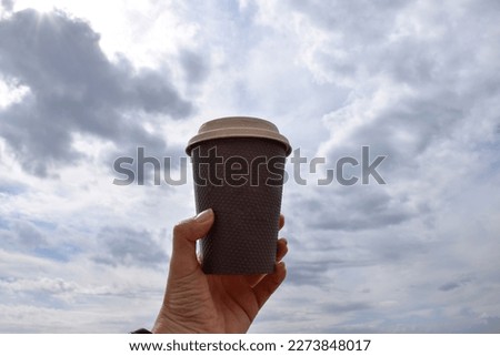 coffee in environmentally friendly cup, paper cup coffee, cappuccino, take away coffee, American, hot chocolate, eco, recycle, environment, earth day, environment, recycle cup, no plastic, hope 