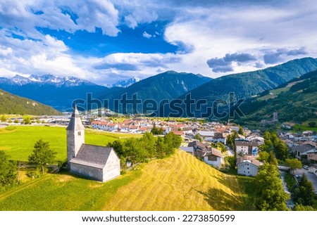 Idyllic alpine village of Burgeis and Abbey of Monte Maria view, Trentino Alto Adige region of Italy Royalty-Free Stock Photo #2273850599