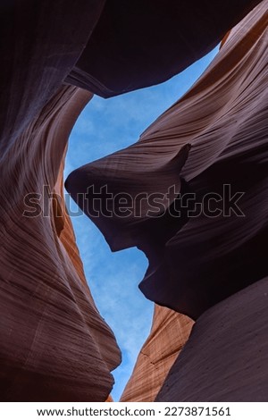 A picture of The Shark rock formation of the Lower Antelope Canyon.