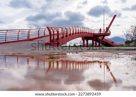 Izmir, Turkey, March 2023: Baris Manco Bridge, located in the town of Balçova, in the province of Izmir.