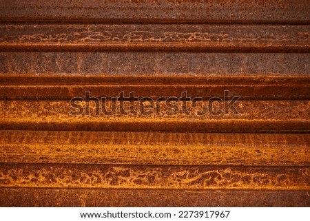 metal background of rusty Steel Construction Beams. Row of iron Beams. 