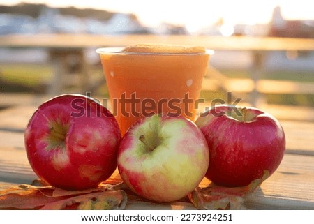 Apple cider slushy frozen drink Royalty-Free Stock Photo #2273924251