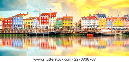 Nyhavn in Copenhagen in Denmark  Royalty-Free Stock Photo #2273938709