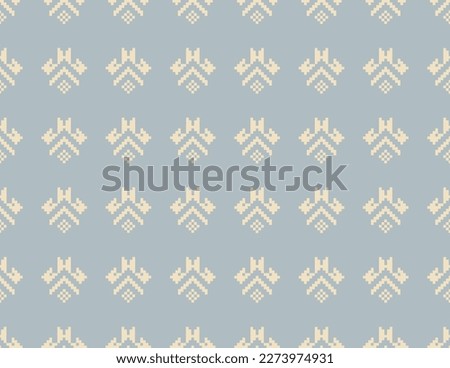 Asian mosaic arabesque seamless pattern. Abstract floral ornamental texture. Artistic background in arab geometric fabric orient style
