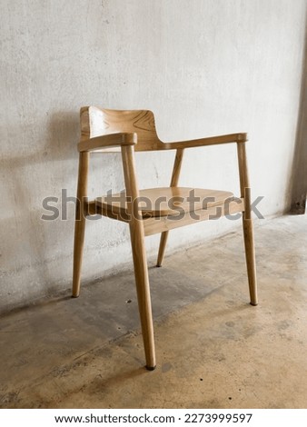 Vintage wooden chair in coffee shop, stock photo