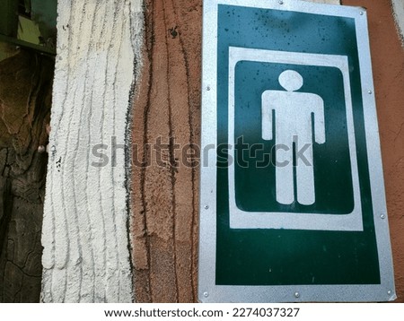 image of symbol for men's bathroom sign
