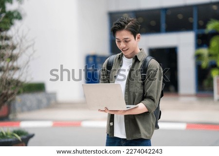 Young Asian student at school