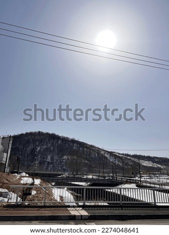 clear skies and snowy landscape