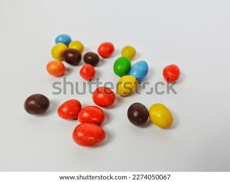 Sweet candy color isolated white background