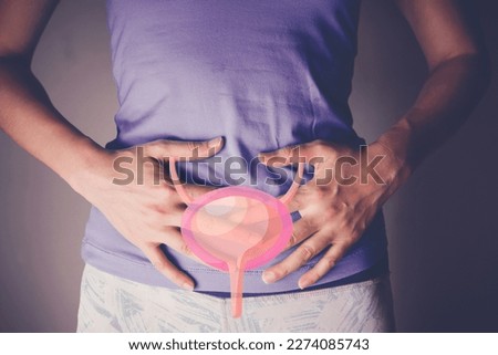 Woman and bladder, cystitis, urethritis and Urinary Incontinence, bladder cancer concept Royalty-Free Stock Photo #2274085743
