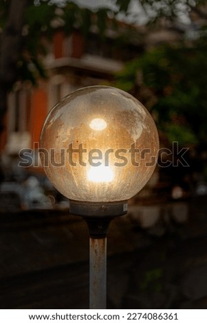 Gorgeous Garden Lamp Casting a Warm Glow