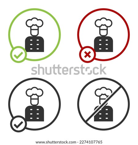Black Italian cook icon isolated on white background. Circle button. Vector