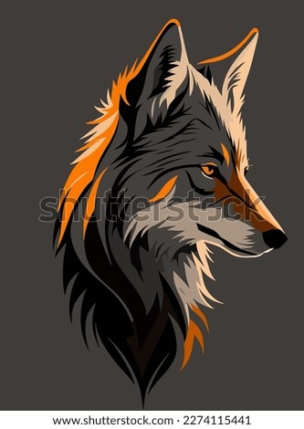 Vector illustration of a wolf