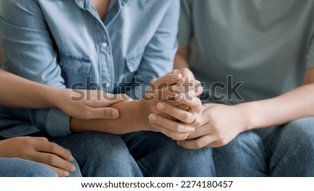 Asia people adult child help middle aged old mom crying grief loss tired hold hand stress relief talk with love care at home. Young woman listen to older mum pain sad worry lost in life crisis issues. Royalty-Free Stock Photo #2274180457