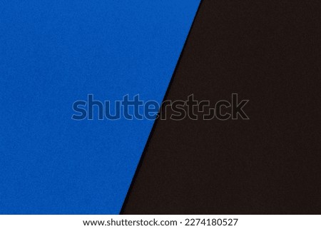Black and blue color paper flat lay background