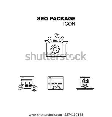 Seo package icon. Complete Website Services Icon for Comprehensive SEO Solutions Royalty-Free Stock Photo #2274197165
