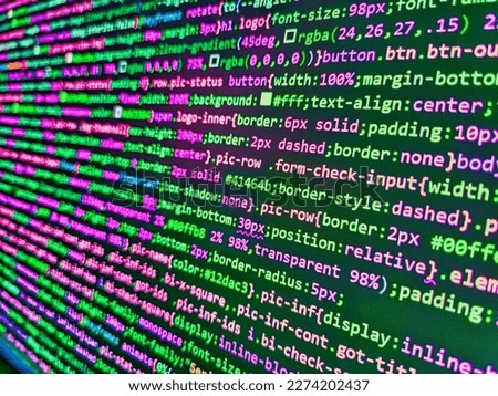 Code in green color. Information technology website coding standards for web design. Database bits access stream visualisation. Background of software developer script