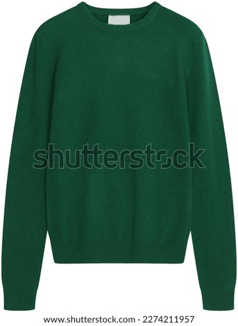 green crew neck pullover front view Royalty-Free Stock Photo #2274211957