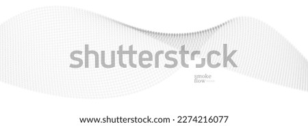 Abstract vector smoke background, wave of flowing circles particles, light grey abstract illustration, smooth and soft design, relaxing image.