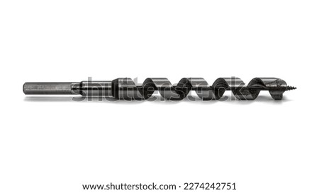Used Auger drill bit isolated on white background Royalty-Free Stock Photo #2274242751