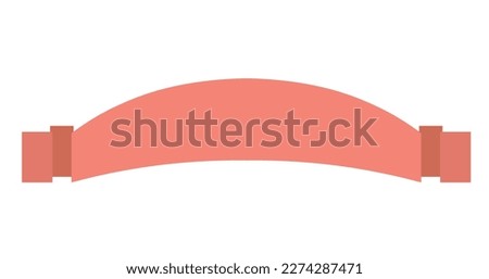 Blank red banner on white background