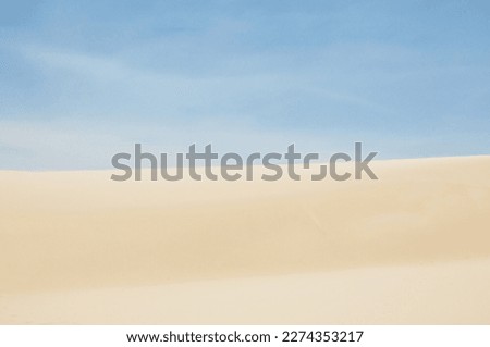 Only sand and air at the Stockton Bight Sand Dunes in Australia, the largest moving dunes in the Southern Hemisphere.