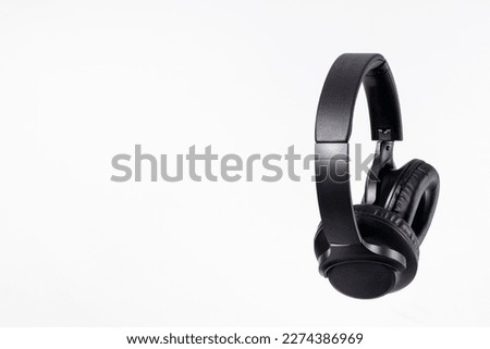 High quality headphones on a white background. Product photography of headphones for listening to music