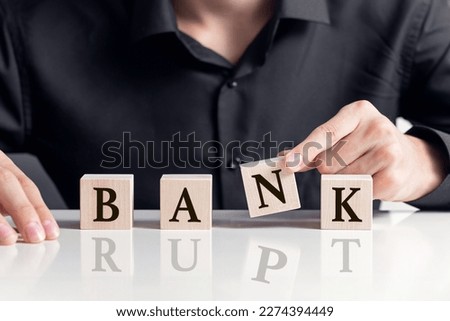financial crisis and bank failure concept, deposit insurance commission Royalty-Free Stock Photo #2274394449