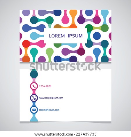 the modern business card with a seamless pattern from randomly c