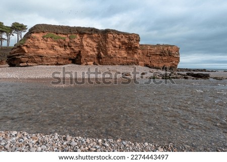 The mouth of the Otter estuary in Budleigh Salterton in Devon