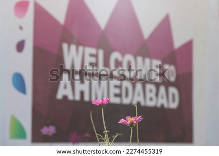 Welcome to Ahmedabad - Road side wall painting