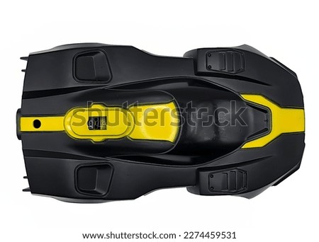 RC toy car black and yellow top view isolated on white background Royalty-Free Stock Photo #2274459531