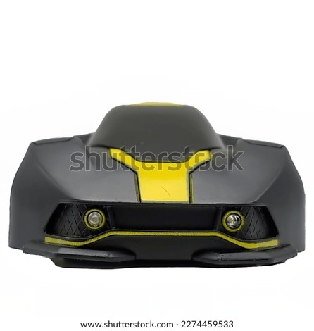 RC toy car black and yellow front view isolated on white background Royalty-Free Stock Photo #2274459533