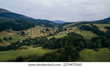 Beautiful view of a mountains. Bieszczady mountains, Poland.