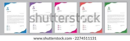 Abstract Business style letter head design templates for your project design, Vector illustration.